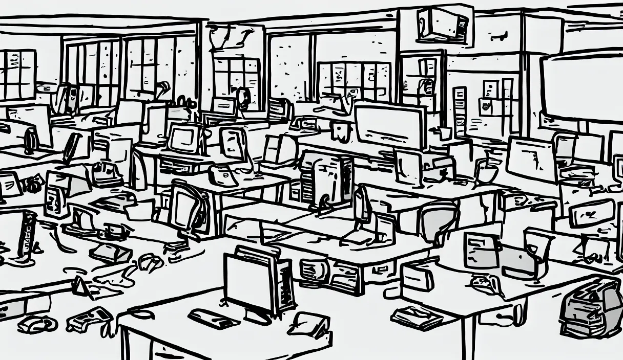 Interior Of Computer Lab Clasroom Drawing Desk Background Vector, Drawing,  Desk, Background PNG and Vector with Transparent Background for Free  Download