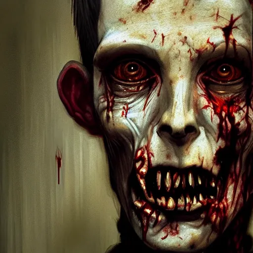 Image similar to head portrait of a slim and young stephen morrissey as a zombie acting coy, 7 days to die zombie, fine art, award winning, intricate, elegant, sharp focus, cinematic lighting, rimlight, digital painting, 8 k concept art, art by z. w. gu, art by brom, art by michael hussar, 8 k