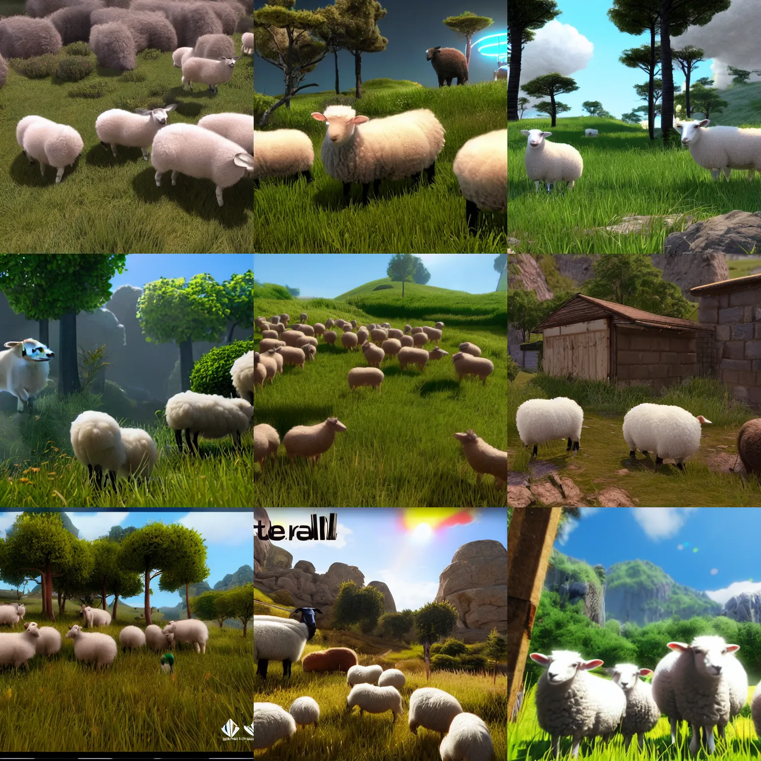 Prompt: Eletric sheeps, unreal engine
