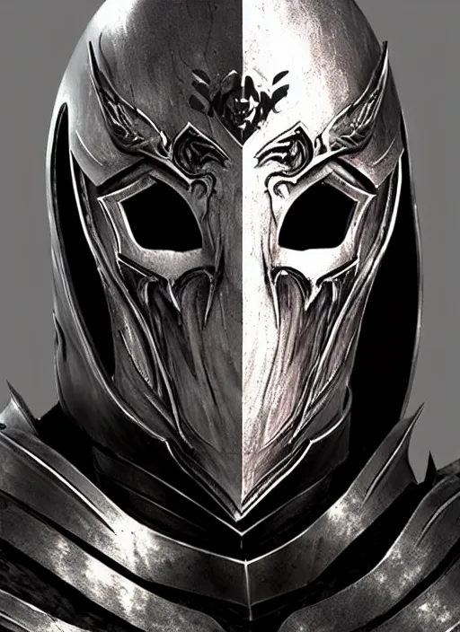 Image similar to vampire knight in black heavy armor, metal mask, no skin shown, realistic proportions, ghostblade, wlop, reasonable fantasy