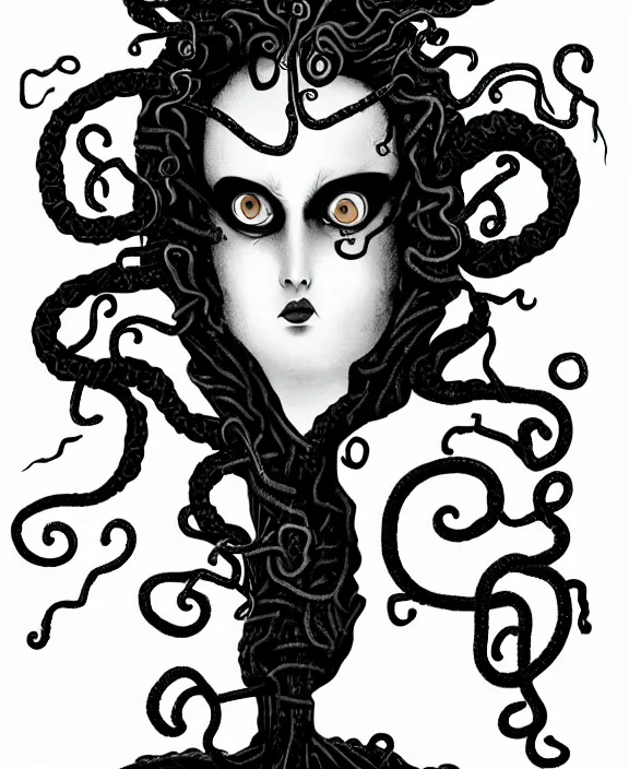 Image similar to medusa by tim burton