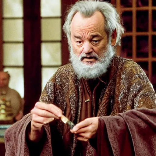 Image similar to bill murray plays a dumbledore in harry potter