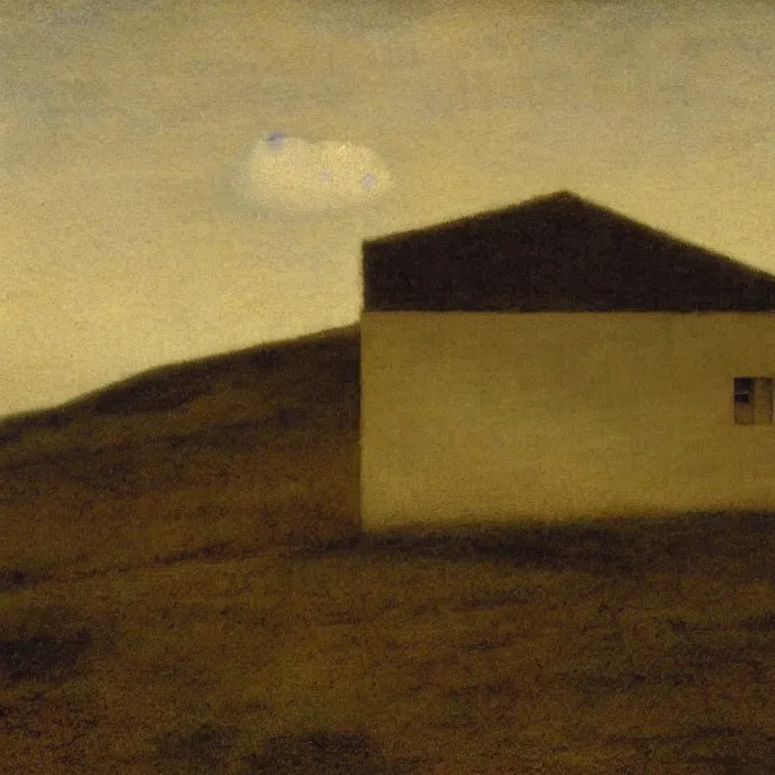 Prompt: a building in a landscape, by odd nerdrum