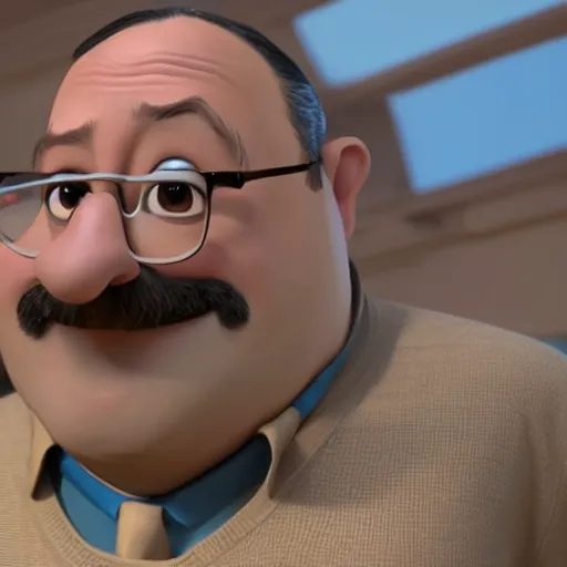 Prompt: jean reno as a pixar disney character from up ( 2 0 0 9 ), unreal engine, octane render, 3 d render, photorealistic