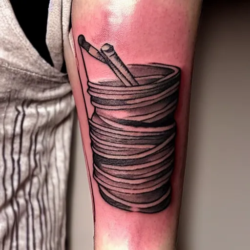 Image similar to a tattoo of a single churro