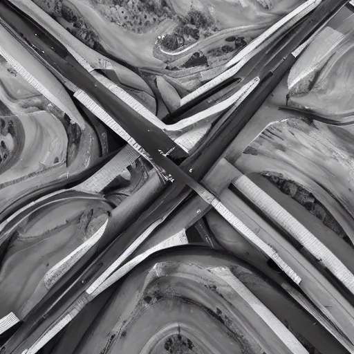 Image similar to a highway designed by mc escher, hyper - detailed, hd, 4 k 8 k