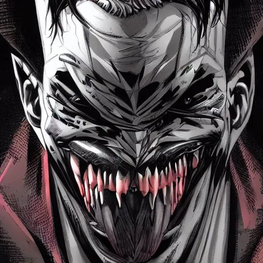 Image similar to the batman who laughs, comic strip style, dynamic lighting, fantasy concept art, trending on art station, stunning visuals, creative, cinematic, portrait, ultra detailed