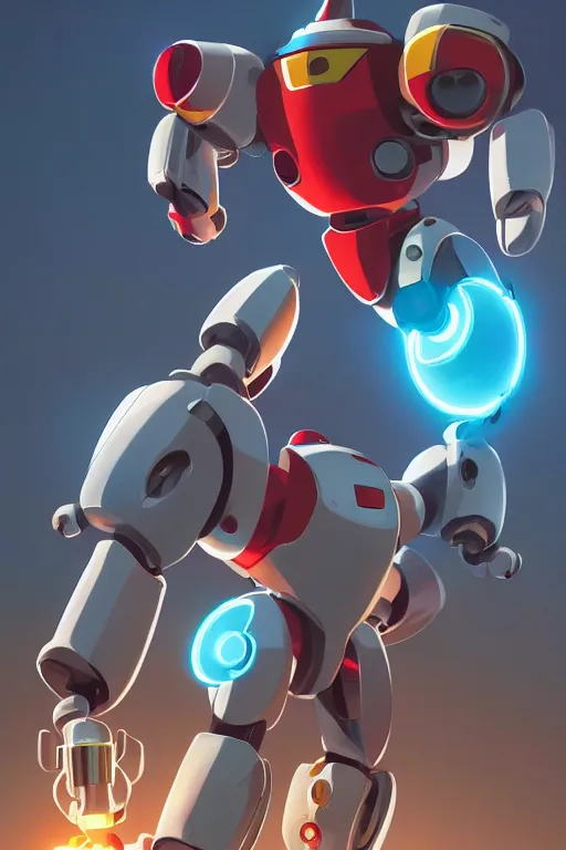 Image similar to metabots medabots medarotto medarot robot minimalist comics, behance hd by jesper ejsing, by rhads, makoto shinkai and lois van baarle, ilya kuvshinov, rossdraws global illumination ray tracing hdr radiating a glowing aura