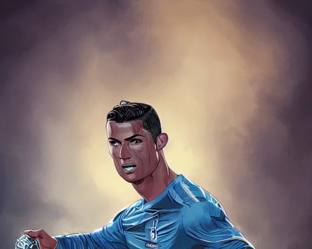 Prompt: cristiano ronaldo as a strong magician, fantasy art, in the style of Frank Neidhardt, illustration, epic, fantasy, intricate, elgant, amazing detail, digital painting, artstation, concept art, smooth, sharp focus