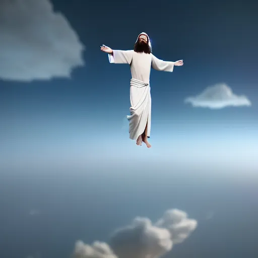 jesus second coming in the clouds