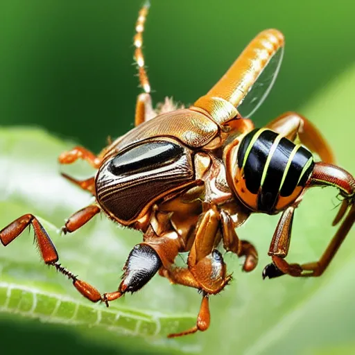 Prompt: complex intricate moving mechanism made of insects and bugs and beetles, electromechanical machine
