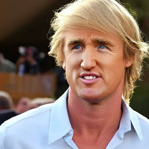 Prompt: owen wilson as Donald Trump