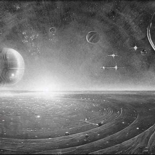 Image similar to interstellar civilisation, 1900