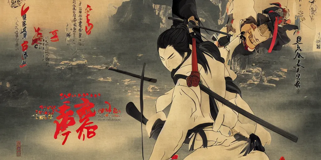samurai movie poster, 3 d anime, arcane style, | Stable Diffusion | OpenArt