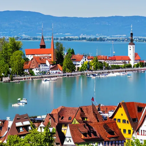 Image similar to lindau, lake of constance, germany, summer time, mountain view