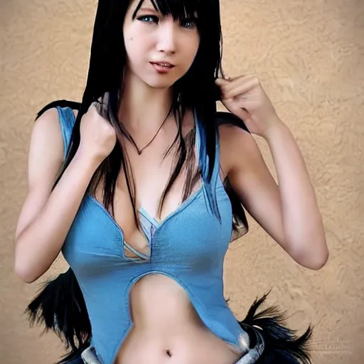 Image similar to supermodel as rinoa from final fantasy