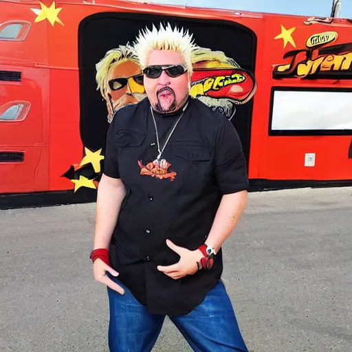 Prompt: guy fieri as a woman, rule 63