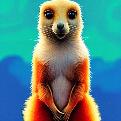 Prompt: cute fluffy prairie dog :: by Martine Johanna and Simon Stålenhag and Chie Yoshii and Casey Weldon and Guillermo del toro :: ornate, dynamic, particulate, rich colors, intricate, elegant, highly detailed, centered, artstation, smooth, sharp focus, octane render, 3d