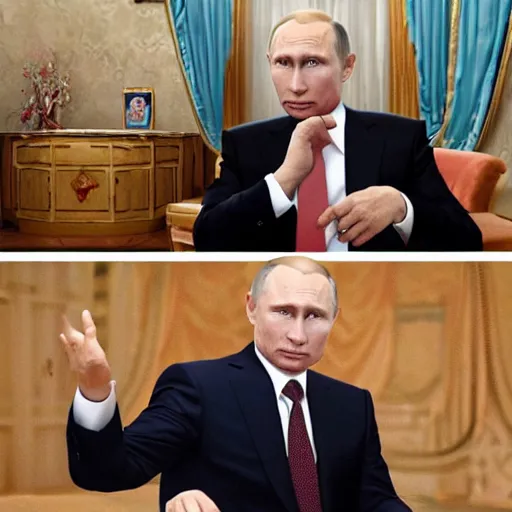 Image similar to vladimir putin in simpsons