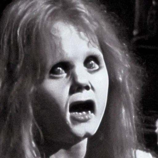 Image similar to possessed linda blair in the exorcist (1973)