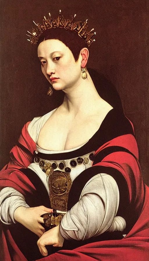 Prompt: the empress by caravaggio