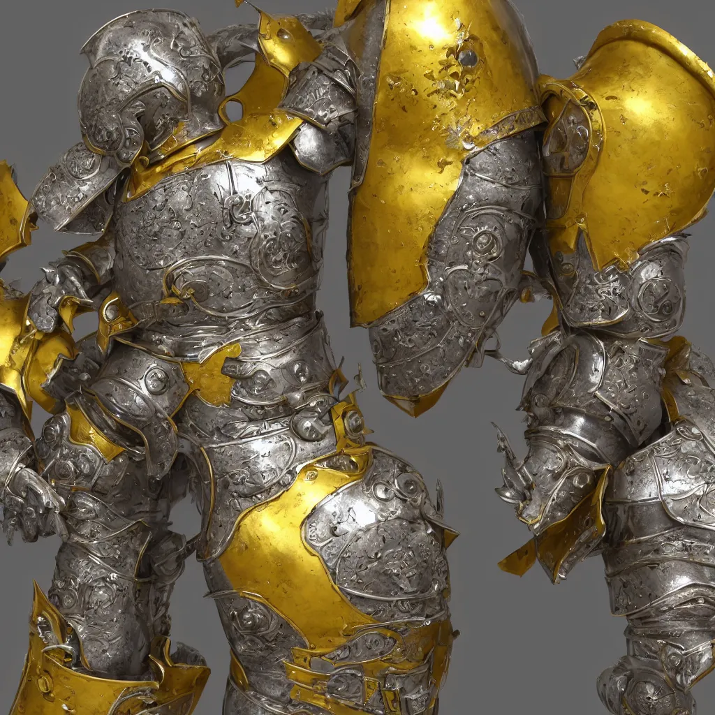 Image similar to https://s.mj.run/d7gwTu6lj3Y a powerfull knight in full plate armor, glowing yellow ornamentation, in a castle, the notion of power, 8K, trending on artstation, Rendered in Cinema4D, 8K 3D, CGSociety, ZBrush, insanely detailed and intricate, hypermaximalist, elegant, ornate, luxury, elite, hyper realistic, super detailed, Flickr, filmic, unreal engine, CryEngine :: style of james gurney, greg rutkowski