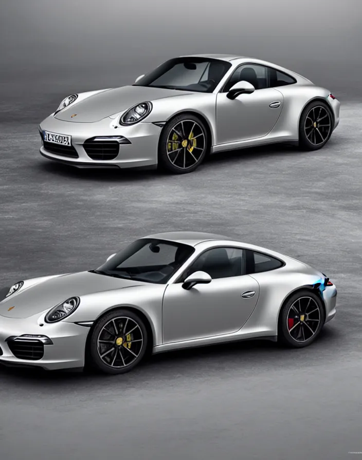 Image similar to porsche 9 1 1 on a year 3 0 5 0 cover of automotive magazine