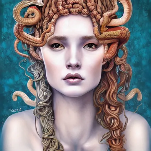 Realistic Mythological Greek Medusa Snakes On The Stable Diffusion