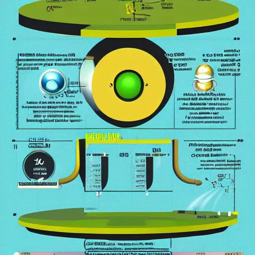 Prompt: an infographic of the hydrogen atom