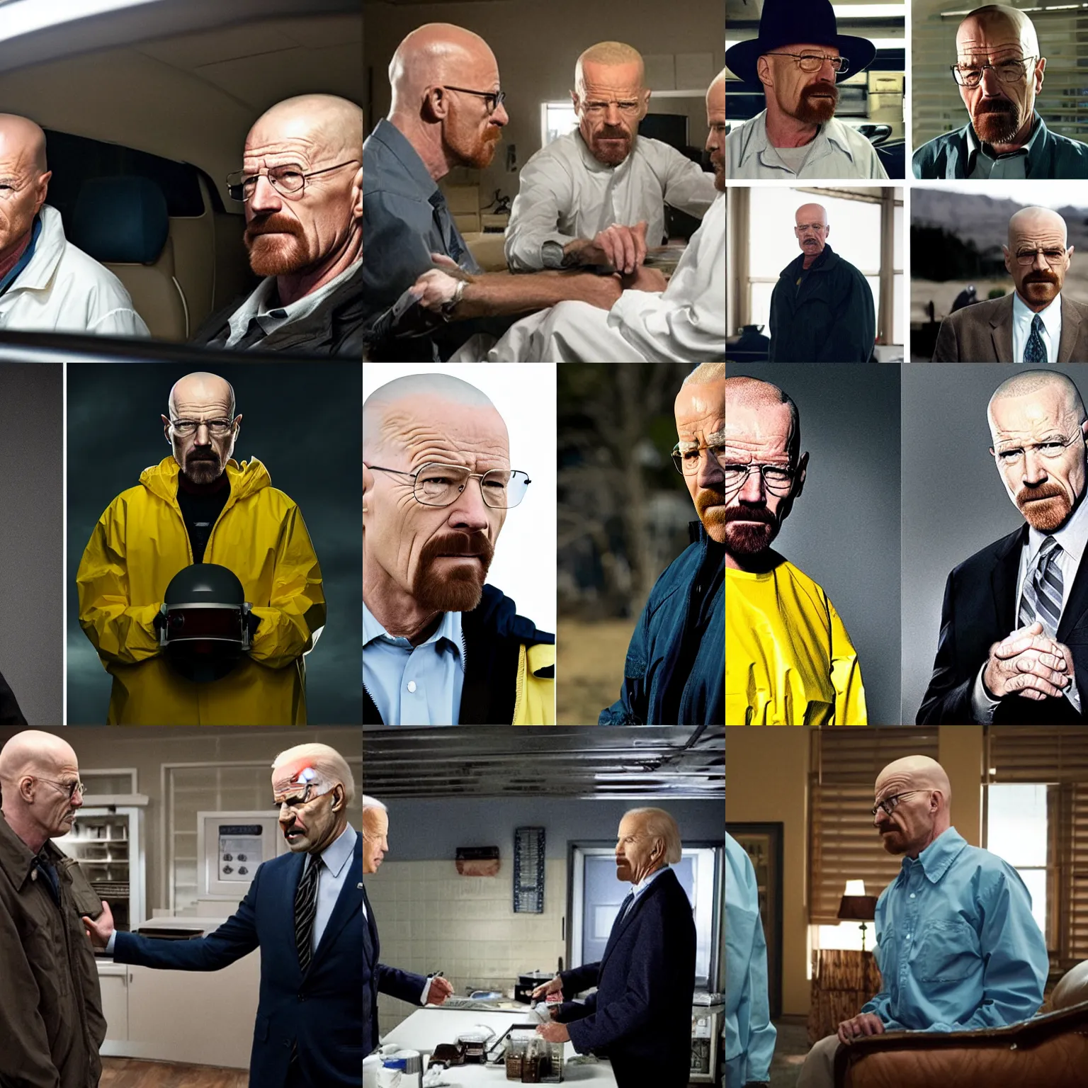 Prompt: Walter White meets Joe Biden in Breaking Bad