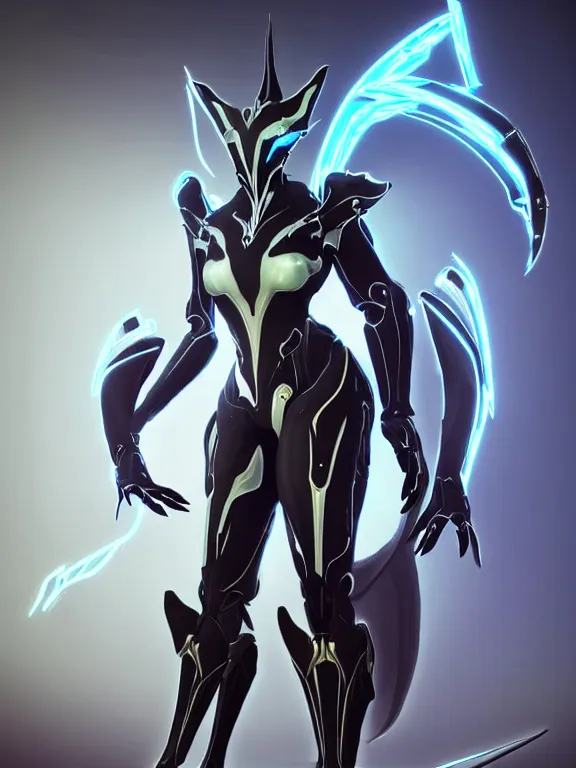 Image similar to exquisite cinematic full body shot of a beautiful saryn warframe, that's a giant beautiful stunning anthropomorphic robot female dragon with metal cat ears, posing elegantly, robot paws for feet, sharp claws, streamlined white armor, long elegant tail, two arms, two legs, long tail, detailed warframe fanart, destiny fanart, high quality digital art, macro art, dragon art, furry art, realistic digital art, warframe art, Destiny art, furaffinity, DeviantArt, artstation, 8k HD, octane render