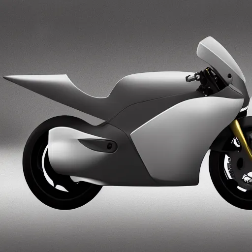 Prompt: product design study of a tesla motorbike, grey, photo - realistic, volumetric lightning