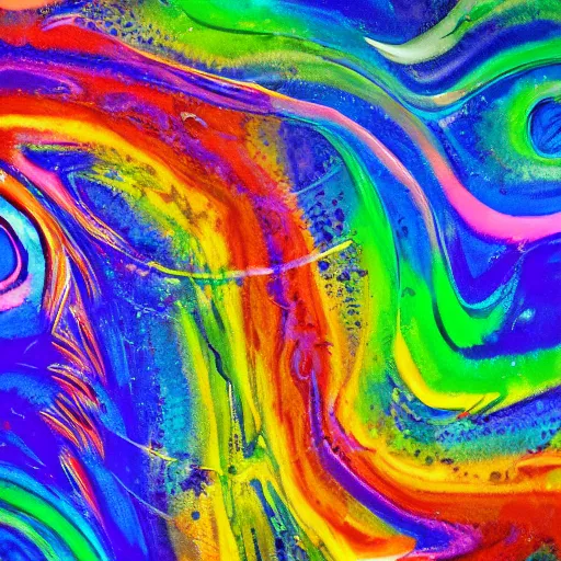 Image similar to swirling and chaotix mix of different latex paint colors, vivid color, hyperrealistic, abstract