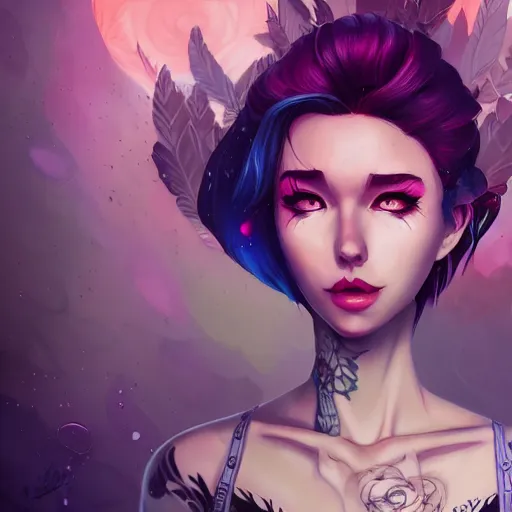 Image similar to a portrait of a beautiful punkrock girl, art by lois van baarle and loish and ross tran and rossdraws and sam yang and samdoesarts and artgerm and saruei, digital art, highly detailed, intricate, sharp focus, Trending on Artstation HQ, deviantart, unreal engine 5, 4K UHD image