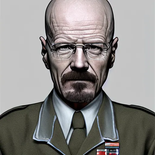 Prompt: walter white as a soldier