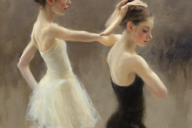 Prompt: “ ballerina painting by ron hicks ”