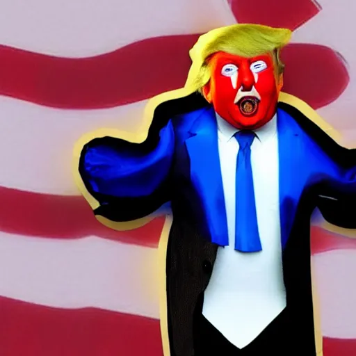 Prompt: Donald Trump as a clown