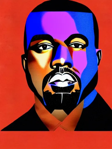 Prompt: president portrait of 46th united states president kanye west