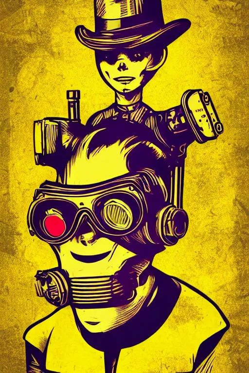 Image similar to fallout 7 6 retro futurist illustration art by butcher billy, sticker, colorful, illustration, highly detailed, simple, smooth and clean vector curves, no jagged lines, vector art, smooth andy warhol style