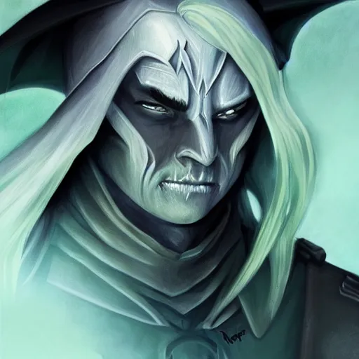 Image similar to drizzt do'urden, digital 2 d, fantasy, illustration, symmetry