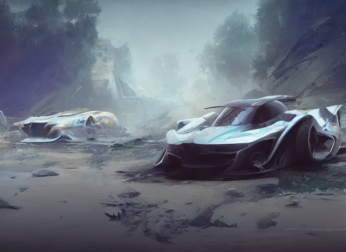 Image similar to a beautiful concept design of a supercar converted into offroad sport. car design by cory loftis, fenghua zhong, ryohei hase, ismail inceoglu and ruan jia. volumetric light, detailed, rendered in octane