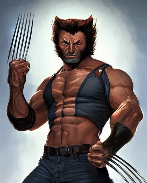 Prompt: Wolverine Apex Legends character digital illustration portrait design by, Mark Brooks and Brad Kunkle detailed, gorgeous lighting, wide angle dynamic portrait