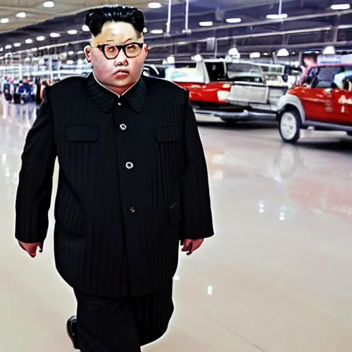 Image similar to kim jong un shopping at wallmart