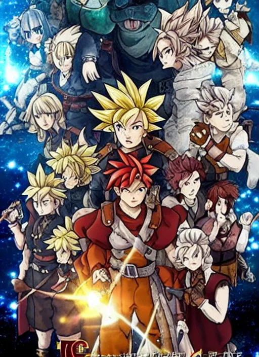 Image similar to epic movie poster for the live action adaptation of chrono trigger, glorious, can't wait, infinite hype, nostalgia