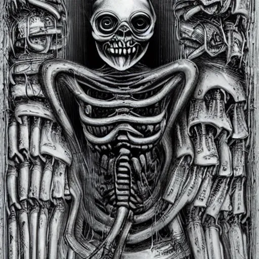 Image similar to ghost hr giger style