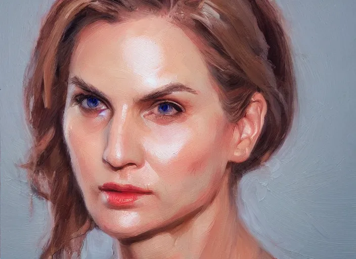 Image similar to concept art of kim wexler, oil painting by jama jurabaev, extremely detailed, brush hard, artstation, for aaa game, high quality, brush stroke