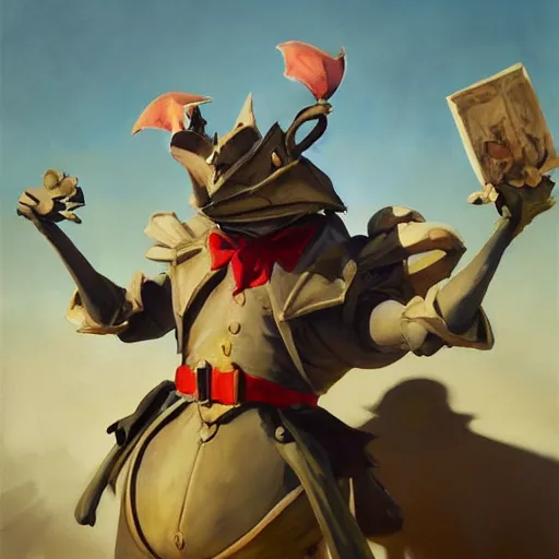 Prompt: greg manchess portrait painting of partially armored doormouse from alice in wonderland as overwatch character, medium shot, asymmetrical, profile picture, organic painting, sunny day, matte painting, bold shapes, hard edges, street art, trending on artstation, by huang guangjian, gil elvgren, ruan jia, randy vargas, greg rutkowski