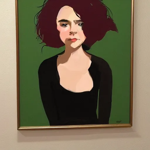 Image similar to hedgehog lady in the style of michael carson