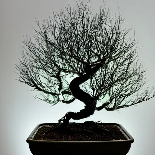 BONSAI artificiel SAULE noir ou BLACK WILLOW 70 cm