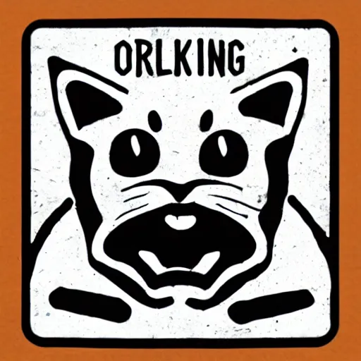 Image similar to yelling cat, logo